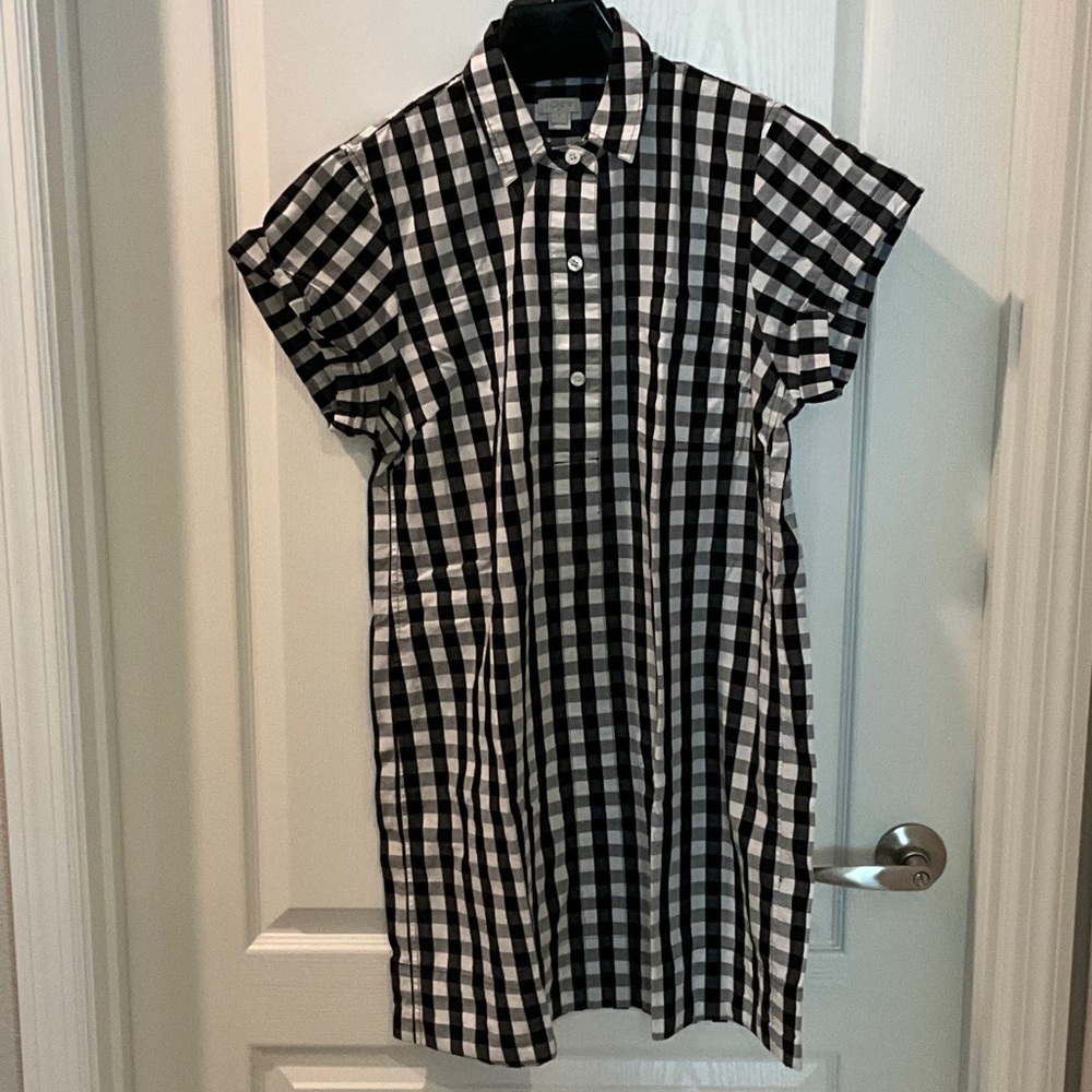 J. Crew Black and White Plaid Men's Shirt